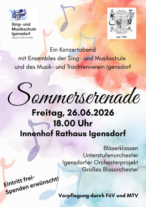 Plakat Sommerserenade am 26.06.2026